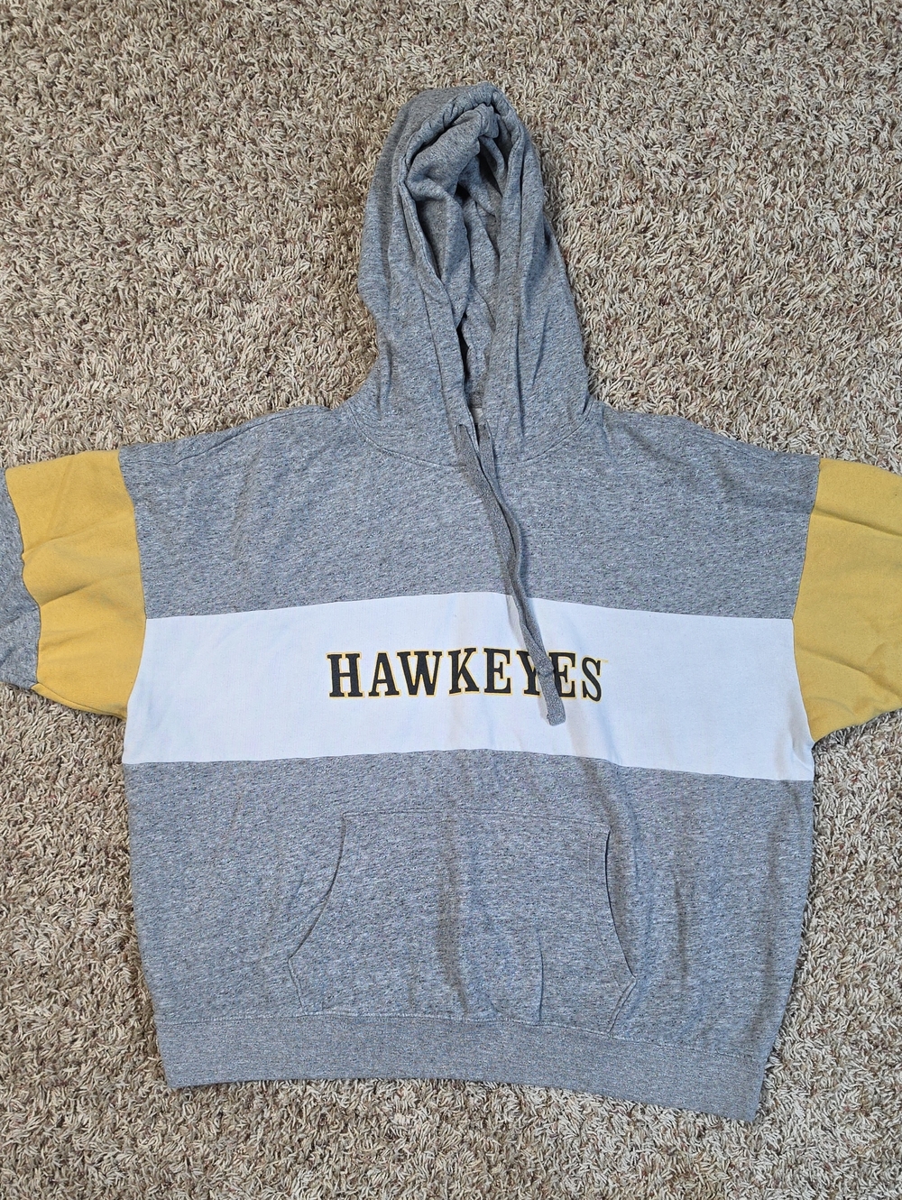 American Eagle Hawkeyes Gray & Gold Hooded Sweatshirt
